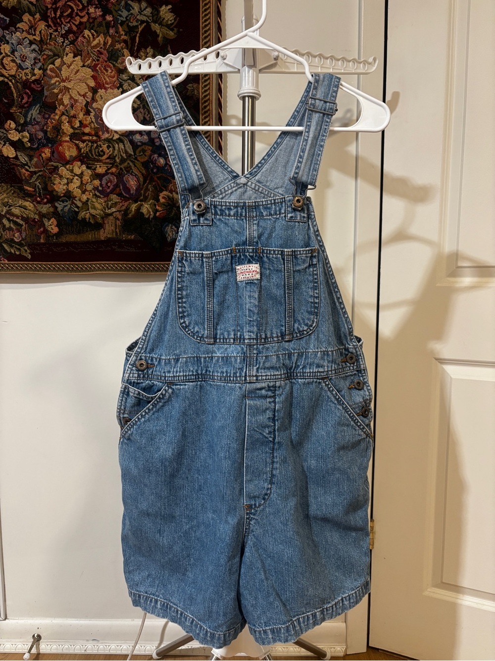 Vintage Unionbay Denim Shortalls M 100% Cotton Carpenter Overall Shorts